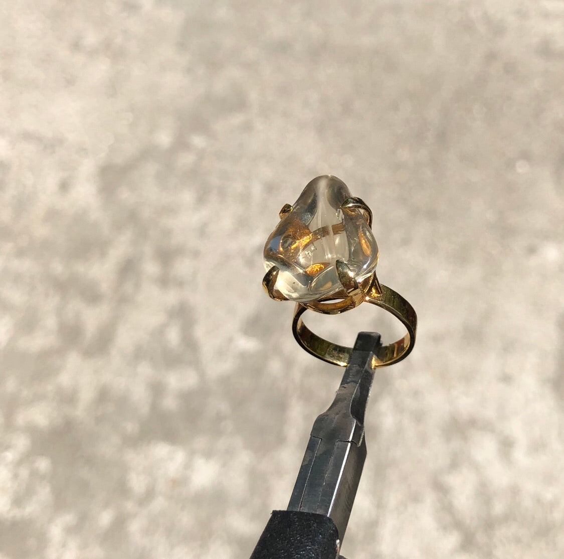 One of A Kind Lemon Quartz Ring